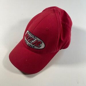 Chase Authentics Dale Jr Pit Crew Red Baseball Hat Child Size NASCAR Number 8